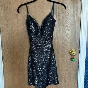 Windsor cocktail dress-navy sequins, worn once